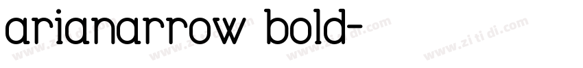 arianarrow bold字体转换